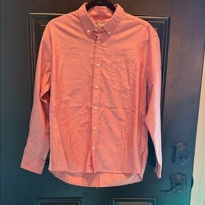 Casual Men's Red/Pink Button-Down Shirt